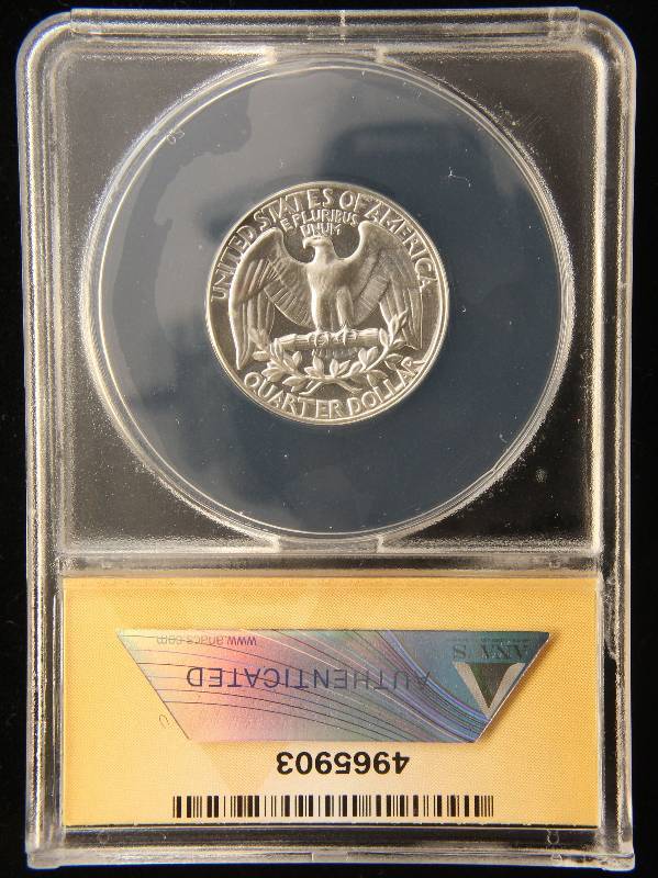 1961 PROOF WASHINGTON SILVER QUARTER PR66 ANACS