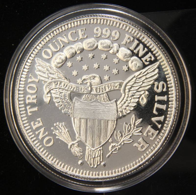 1 TROY OZ. .999 FINE SILVER DEPT OF THE ARMY IN AIRTITE HOLDER