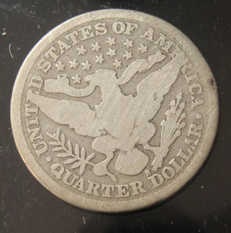 1897-S BARBER SILVER QUARTER KEY DATE COIN