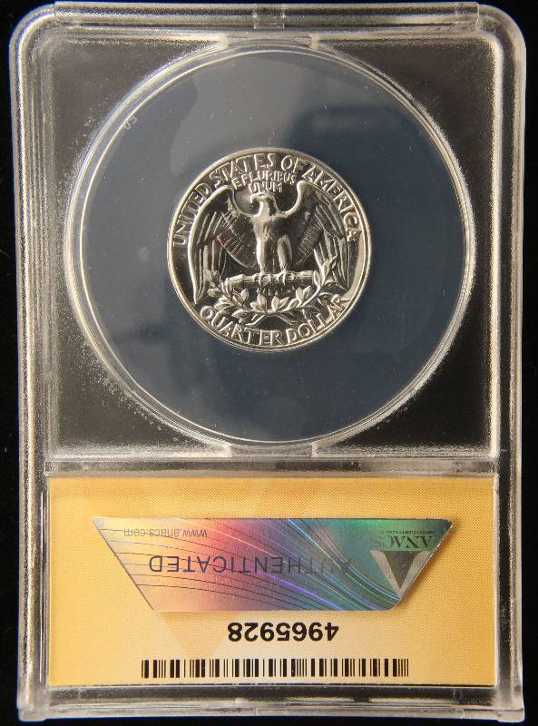 1962 PROOF WASHINGTON SILVER QUARTER PF66 ANACS