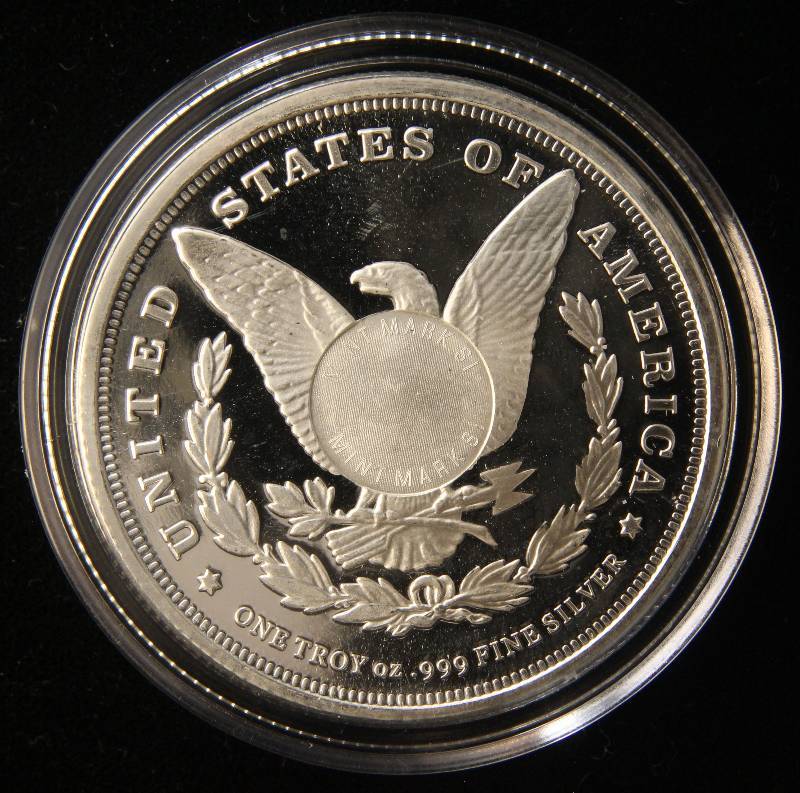 1 TROY OZ. .999 FINE SILVER MORGAN DOLLAR DESIGN IN AIRTITE