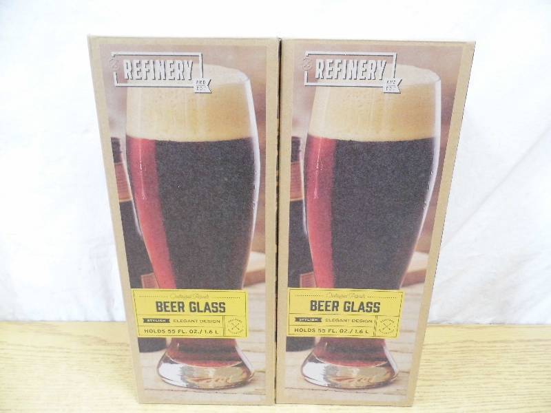 Lot of 2 Refinery Beer Glasses