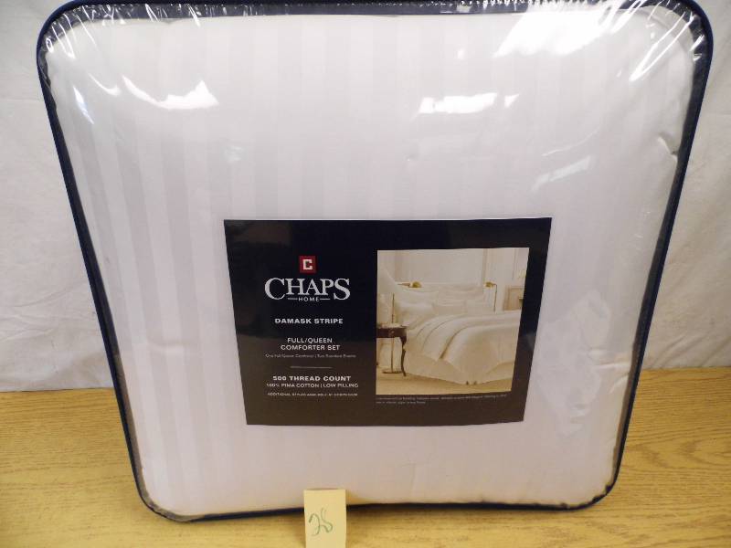 Chaps Damask Striped Comforter