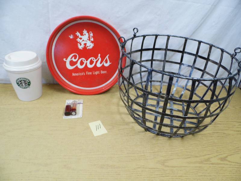 Metal Basket - Coors Tray - Lipstick - Starbucks Canister