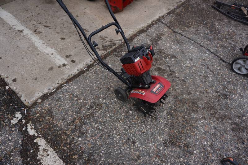 lot 17 image: Craftsman 2 Cycle Gas Powered Mini Garden Tiller
