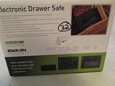 lot 32 image: Stack-On Drawer Safe