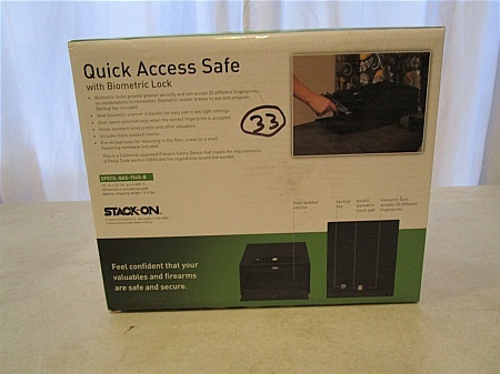 lot 33 image: Stack-On Quick Access Safe
