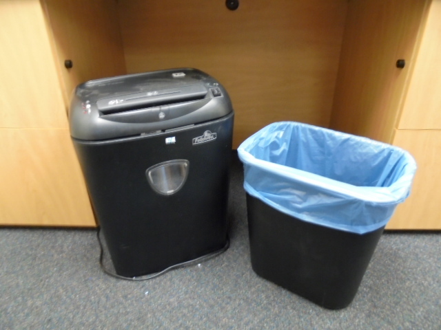 Paper Shredder and Waste Basket