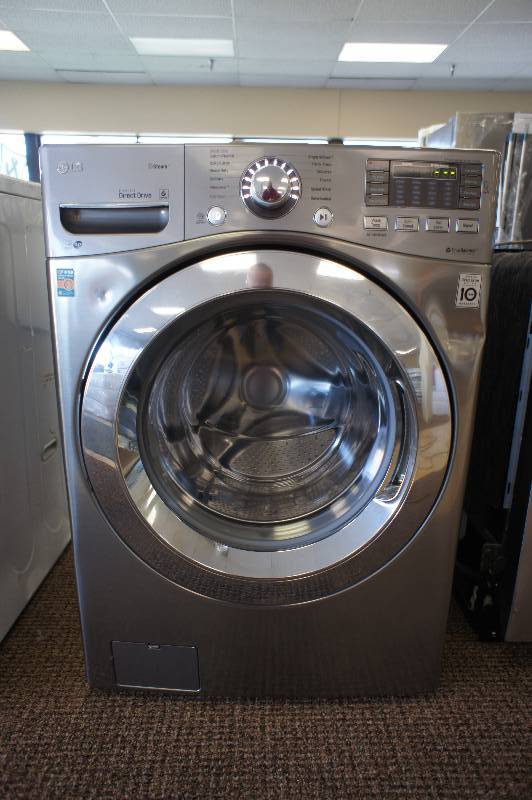 lot 9 image: NEW SCRATCH AND DENT - LG  MODEL # (WM3670HVA) - Front-Loading Washer - 4.5 cu ft - Graphite Steel -    MSRP $ 1199.99 - TESTED WORKS