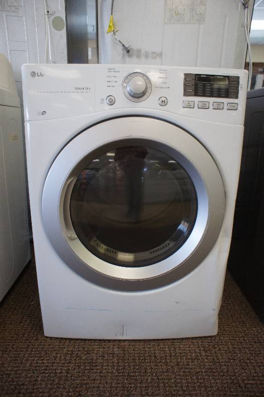 lot 10 image: NEW - SCRATCH AND DENT - LG MODEL # (DLE3170W) - ELECTRIC - Front-Loading Electric Dryer - White - TESTED WORKS - MSRP $ 799.99