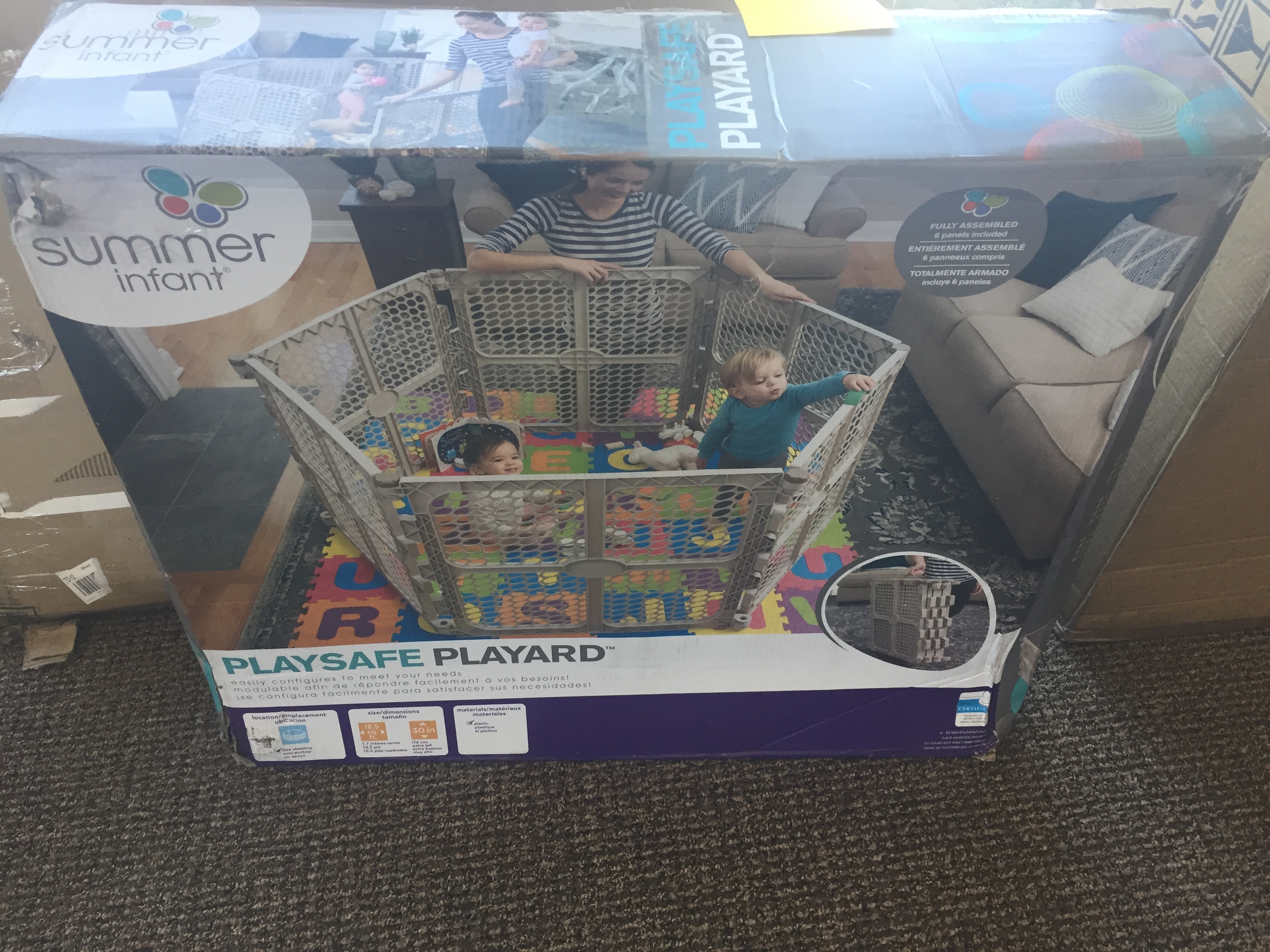 lot 20 image: New, In Box Summer Infant 6-Panel PlaySafe Playard