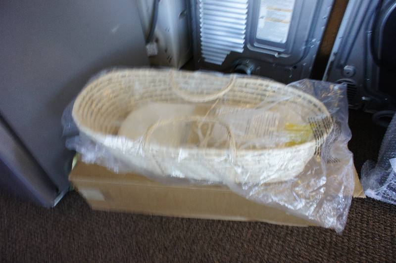 lot 23 image: New, Badger Basket Natural Baby Moses Basket