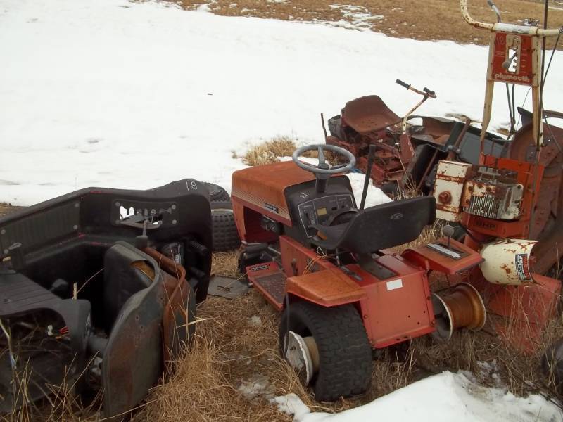 lot 118 image: Riding Lawn Mower Montgomery Ward for parts or repair Snow Blower for parts or Repair Plymouth