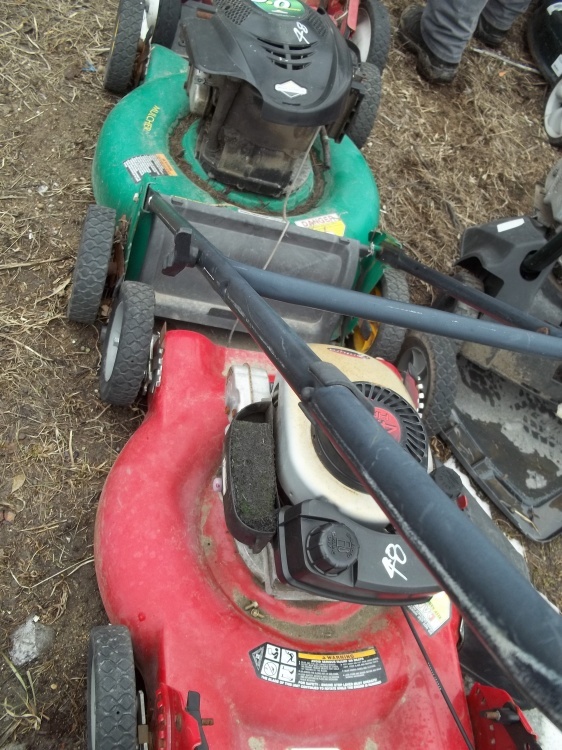lot 148 image: Pair of push mower for parts and repair murray and weed eater
