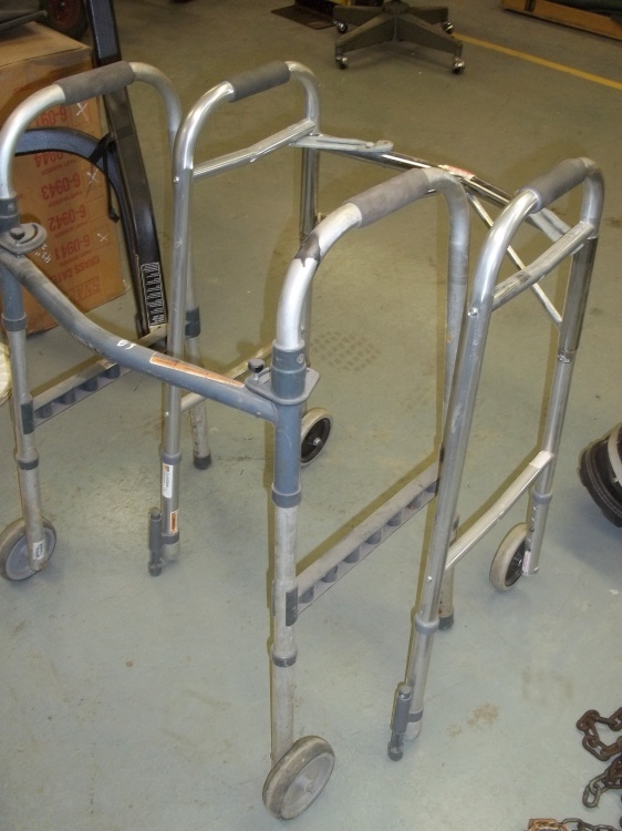 lot 63 image: Pair of Folding walkers