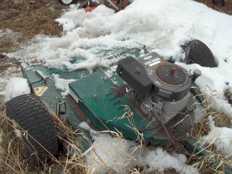 lot 22 image: Pull Behind Mower for parts or repair