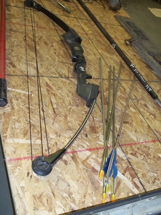 lot 44 image: Indian Compound Bow with Arrows