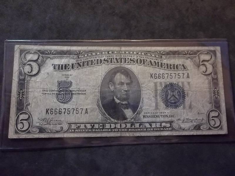 5 Dollar Federal Reserve Note Series 1934 A