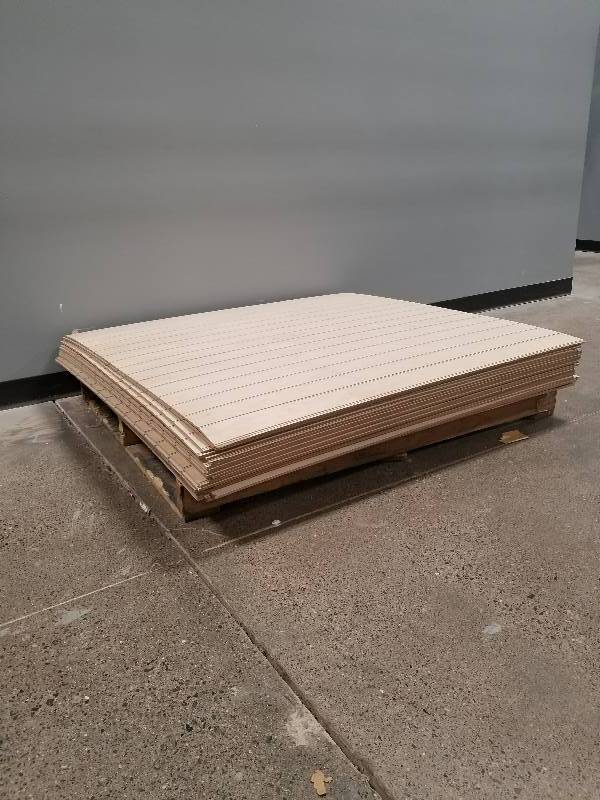 lot 28 image: Columbia Forest Products 14 in. x 4 ft. x 4 ft. PureBond Maple 3 Beaded Plywood Project Panel (20 Sheets)