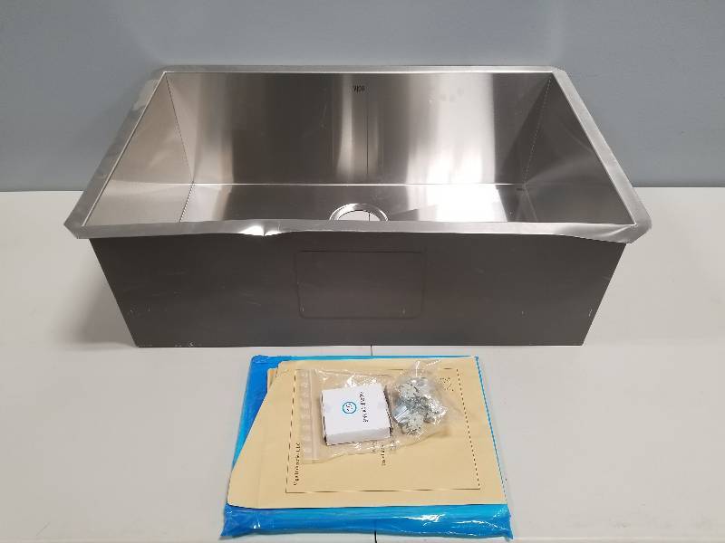 lot 30 image: VIGO Undermount 30 in. Single Basin Kitchen Sink in Stainless Steel