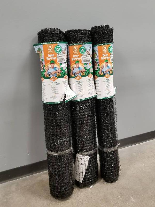 lot 51 image: Easy Gardener 7 ft. x 100 ft. Polypropylene Deer Barrier (3 Rolls)
