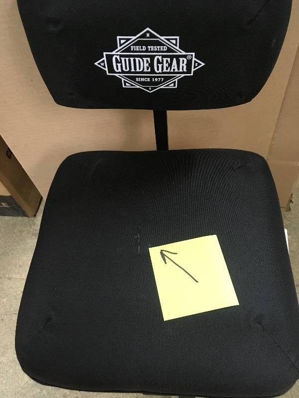 Guide Gear Swivel Blind Stool Hunting Chair Adjustable Backrest open Box looks in new condition