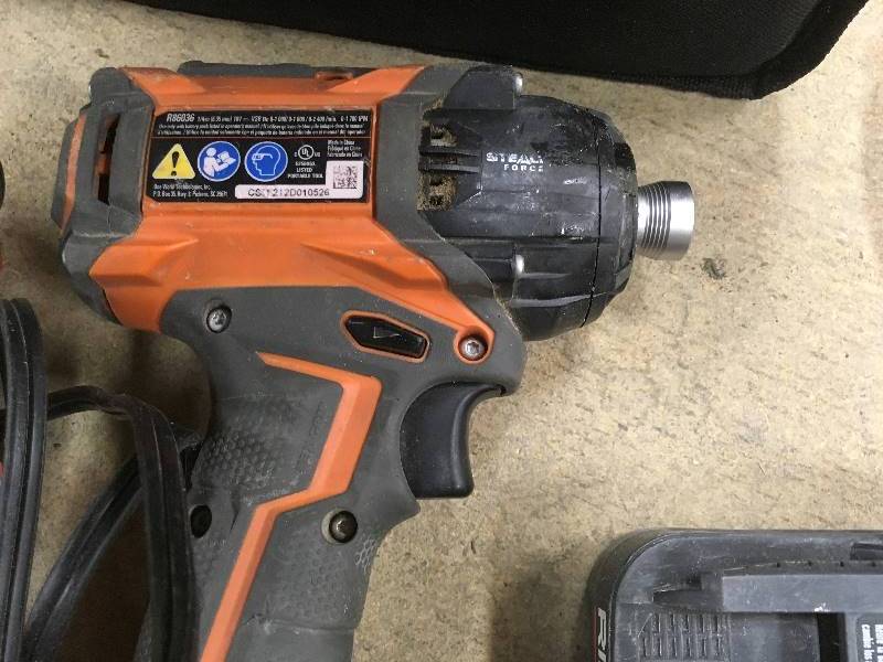 Ridgid Stealth Force Brushless 18 Volt Hyper Lithium-Ion 14 in. Cordless Pulse Driver Kit used in working condition