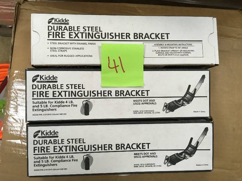 Kidde Durable Steel Fire Extinguisher Bracket - Lot of 3 open Box looks in new condition