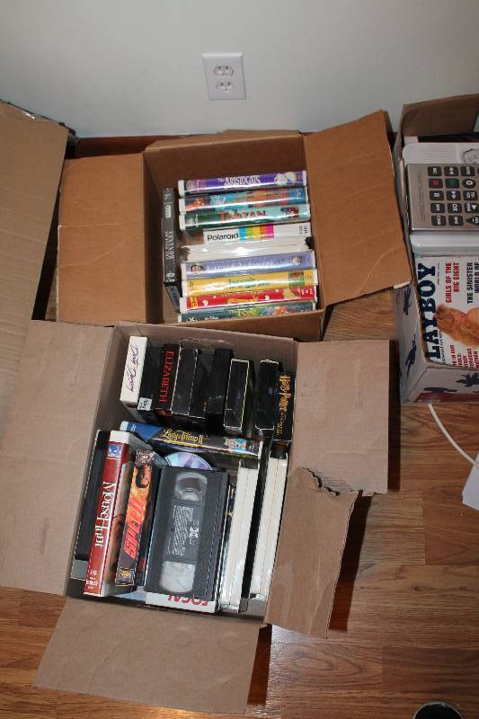 lot 53 image: Lot of (2) Boxes of VHS Tapes