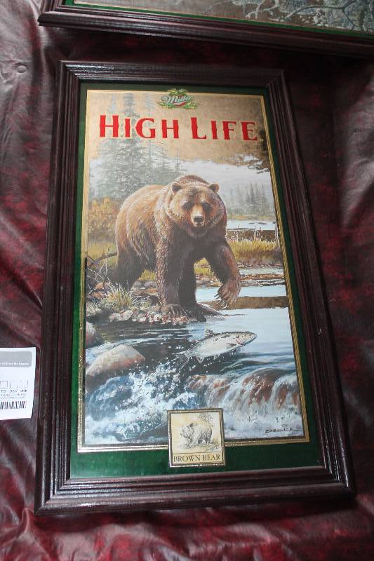 lot 107 image: Miller High Life Beer Brown Bear Mirror