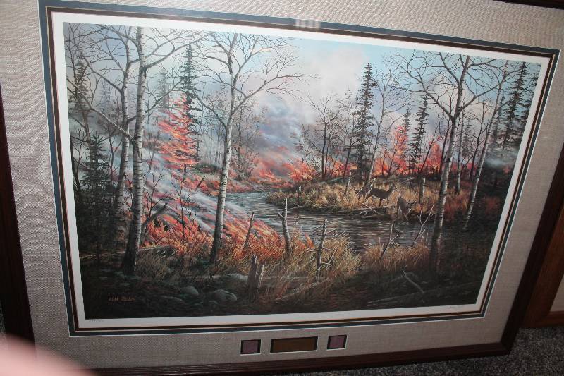 lot 98 image: The Hinkley Fire By Ken Zylla #299800 Signed Framed Matted Print