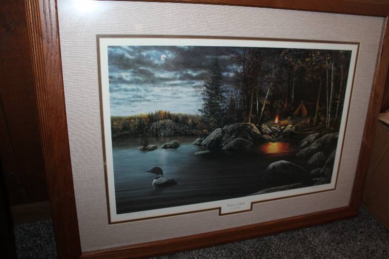 lot 97 image: Northern Solitutude By Jim Hansel 290810000 Signed Framed Matted Print