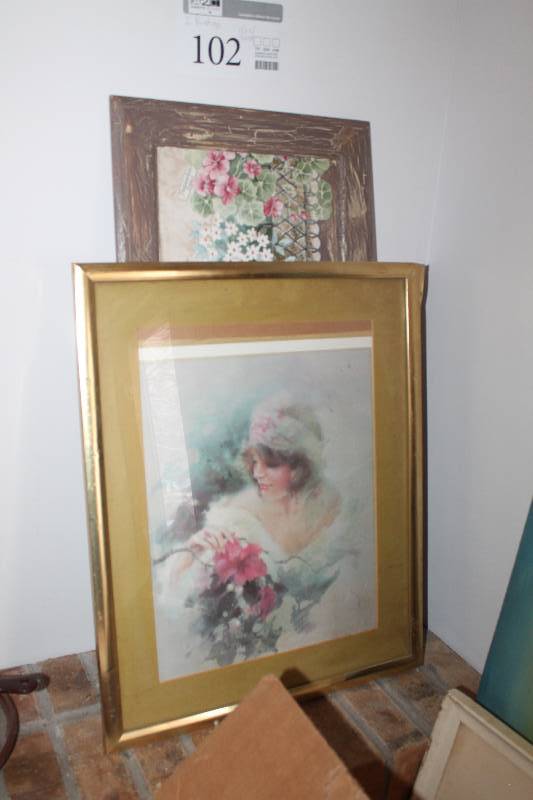 lot 102 image: Lot of (2) Signed Framed Matted Paintings