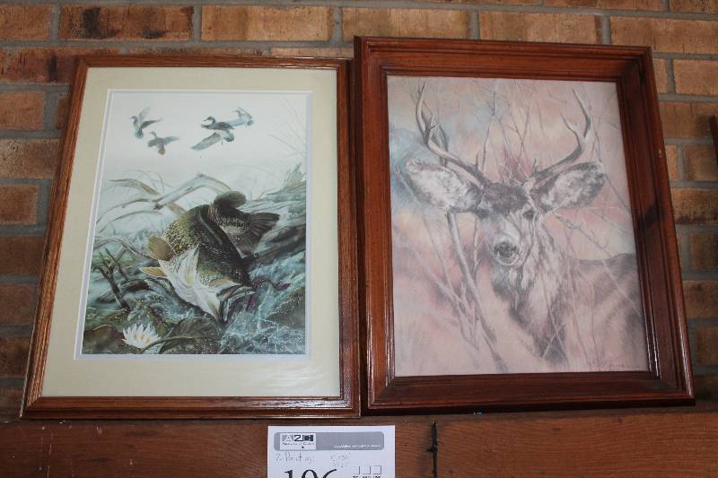 lot 106 image: Lot of (2) Signed Framed Matted Paintings - Doughty, Marach