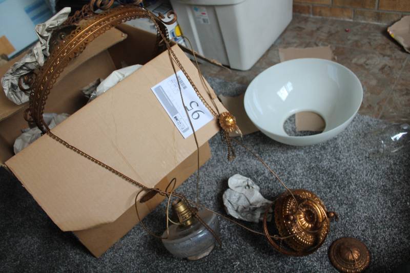 lot 95 image: Box Lot of Glass Fixtures - Misc Sizes, Shapes