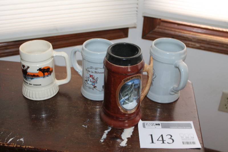 lot 143 image: Decorative Mugs, Steins