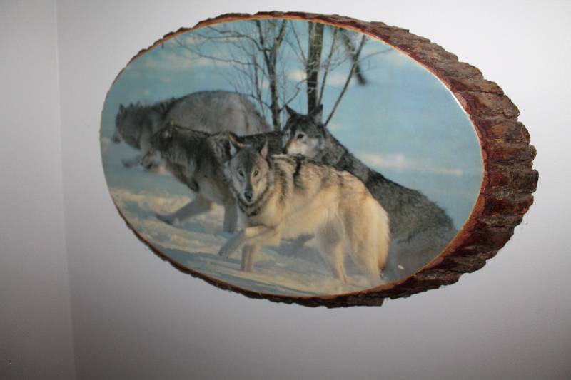 lot 146 image: Wolves, Longville MN Wall Dcor