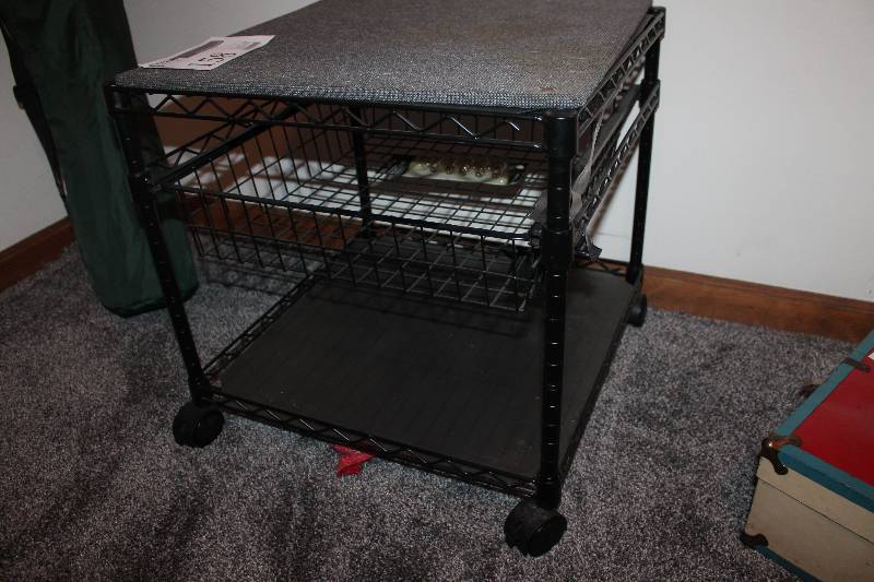 lot 158 image: Rolling Office Cart w Tray