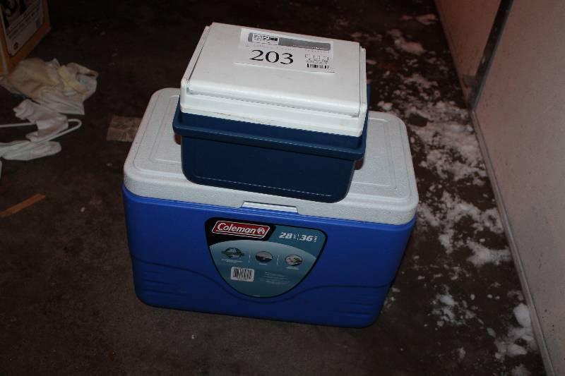 lot 203 image: Lot of (2) Coleman Coolers