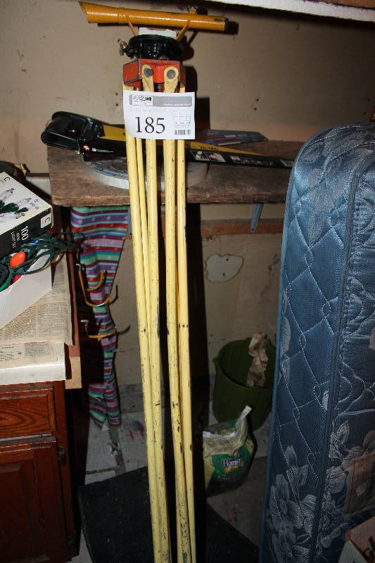 lot 185 image: Surveyors Scope w Tripod, Wood Saws, Nature Thermometer