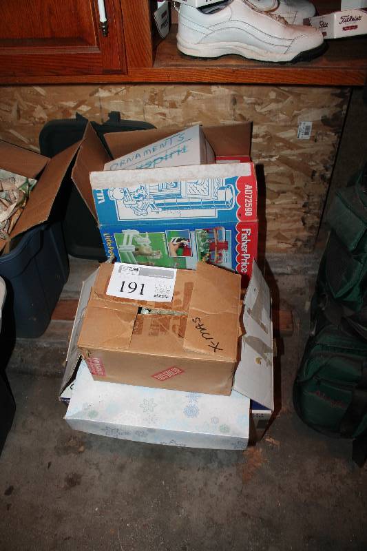 lot 191 image: Lot of (3) Boxes of Christmas Dcor