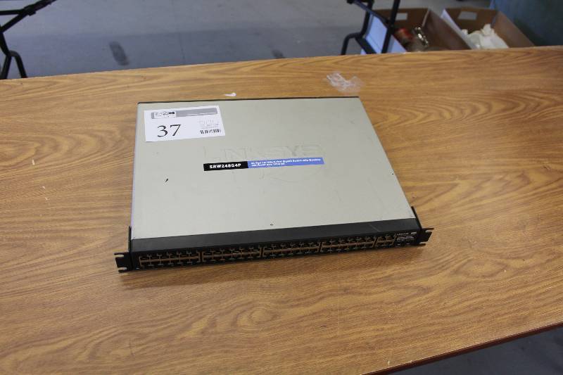 lot 37 image: Linksys SRW248G4P 48-Port 101004-Port Gigabit Switch w WebView and Power Over Ethernet