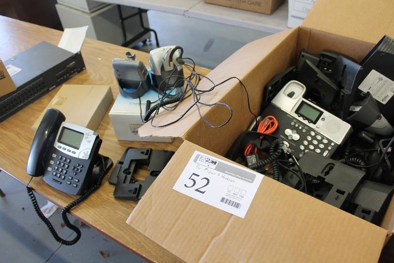 lot 52 image: Telephone Sets w Headsets