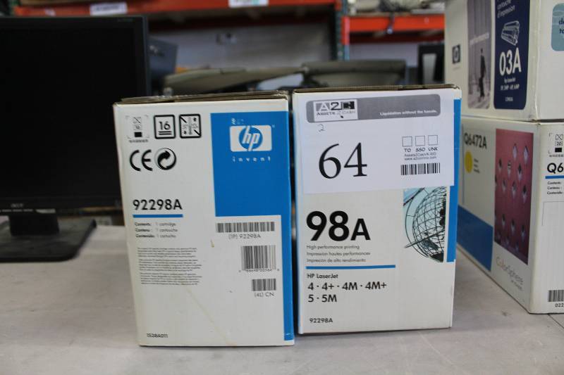 lot 64 image: Lot of (2) HP Print Cartridges 98A