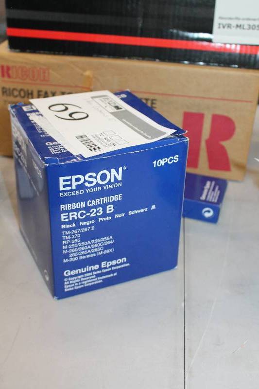 lot 69 image: Epson Black Ribbon Cartridge ERC-23B
