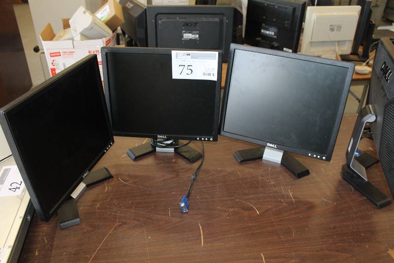 lot 75 image: Lot of (3) Dell Computer Monitors