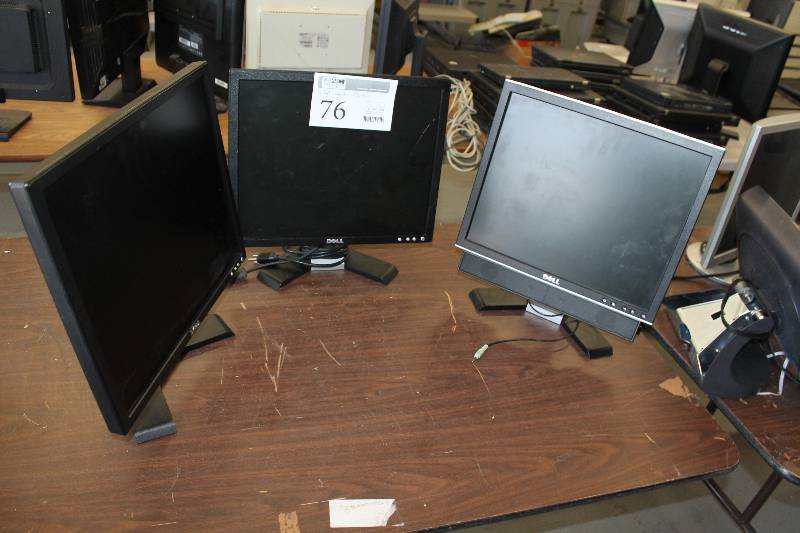 lot 76 image: Lot of (3) Dell Computer Monitors