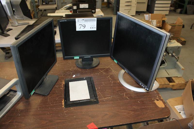 lot 79 image: Lot of (3) Computer Monitors - Samsung, Dell, Acer