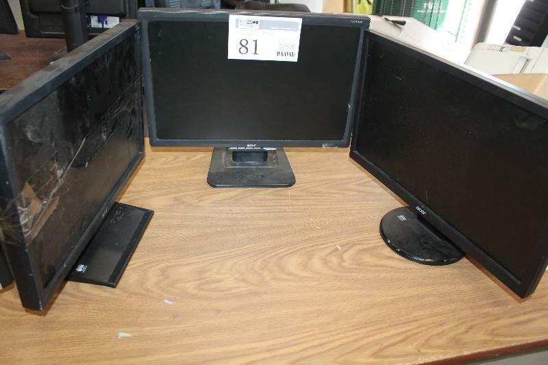 lot 81 image: Lot of (3) Acer Computer Monitors