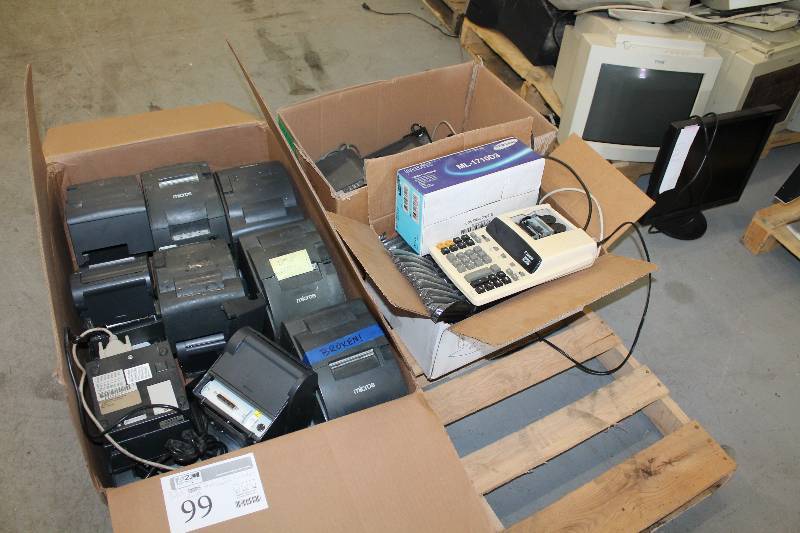 lot 99 image: Pallet Lot of Receipt Printers, Ink Cartridges